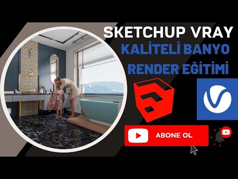 Sketchup Vray 5 KALİTELİ BANYO RENDER EĞİTİMİ