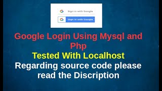 google login using mysql and php