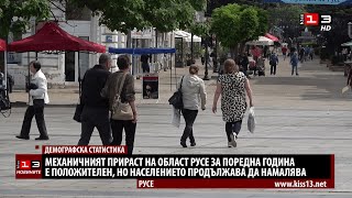 Механичният прираст на област Русе отново е положителен, но населението продължава да намалява