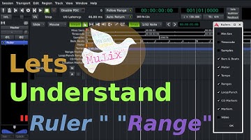 Ardour : Tutorial : 6.9 :Free Daw : Range And Rulers.
