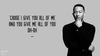 John Legend - All Of Me - Lyrics screenshot 5