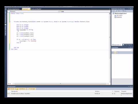 Visual Basic.Net 2010 - Clase 1 (Uso de estructura "If" y operador "And")