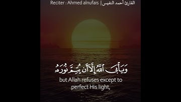 تلاوة هادئة وقصيرة  || القارئ : أحمد النفيس || سورة : التوبة 🌷💚🌷