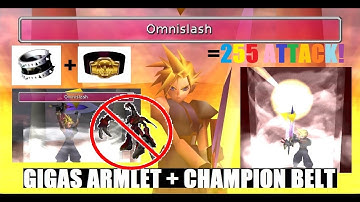 FINAL FANTASY VII Cloud vs Ruby Weapon Gigas Armlet Champion Belt No Sources
