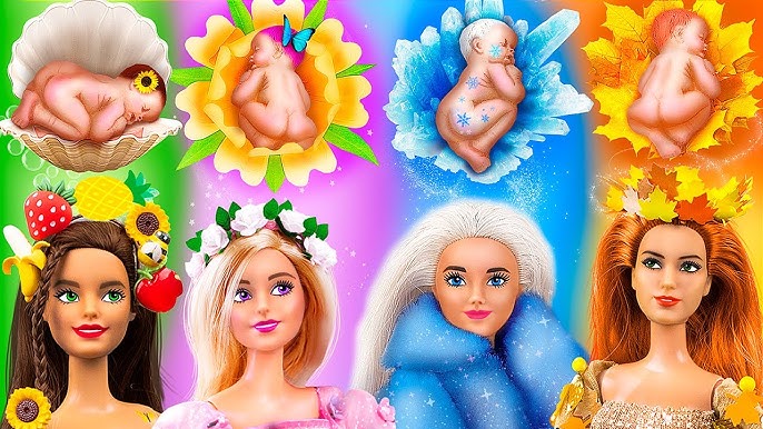 DIY Miniaturas de Bonecas: Barbie Grávida, Bebê Recém-Nascido Barbie, Mini  Boneca Artesanatos, Hacks 