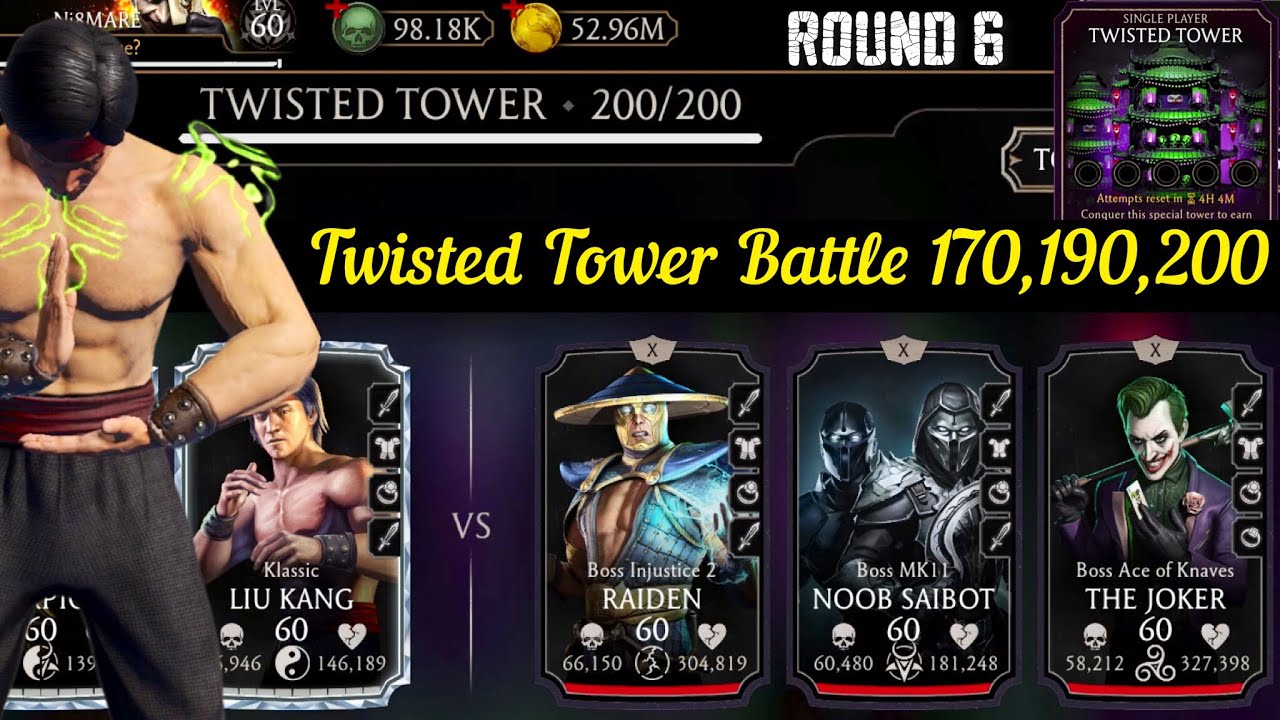 Twisted Tower Bosses Battle 170, 190 & 200 Fight + Reward | MK Mobile