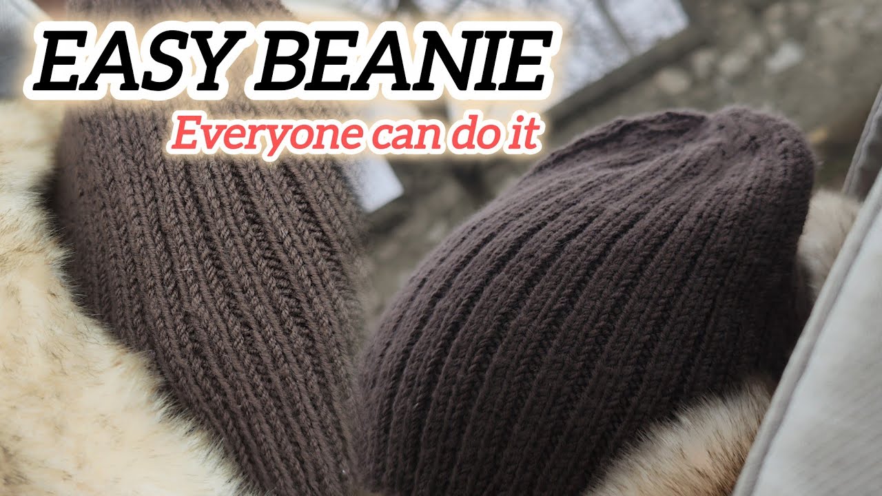 The Easiest Way to Knit a Beanie – Everyone Can Do It!,🤗🧶