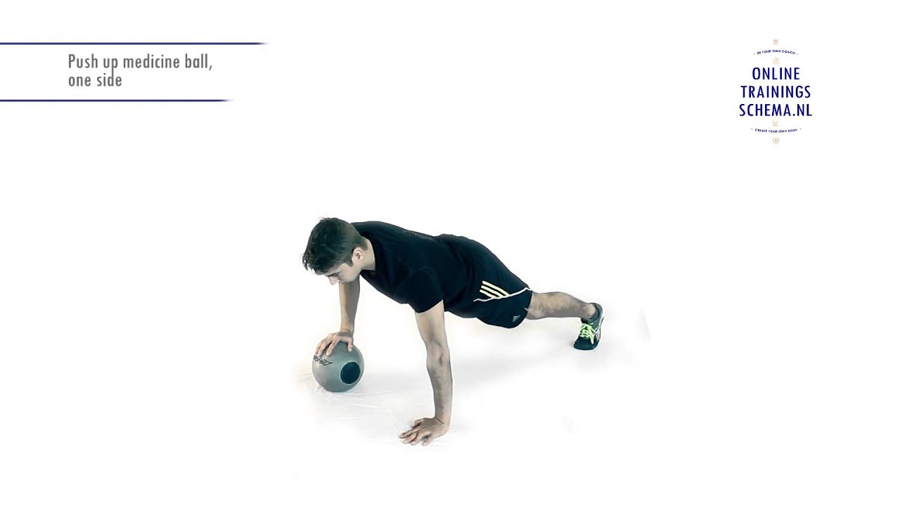 Pushup medicine ball one side YouTube
