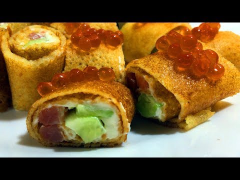 How to make Rolls for crepes. Sushi roll. Sushi recipe