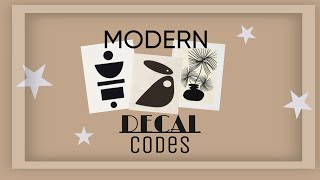 Modern Decal Codes!