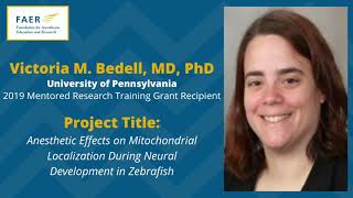 Research Focus Elevator Pitch - Dr. Victoria Bedell