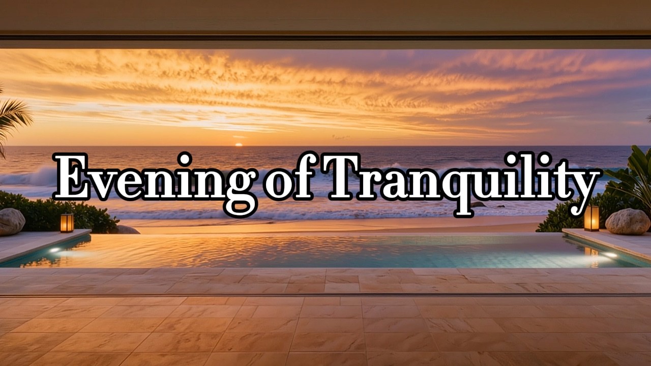 Evening of Tranquility 🌅 | Sunset Bliss | Oceanfront Villa & Infinity Pool Relaxation | Deep Mix