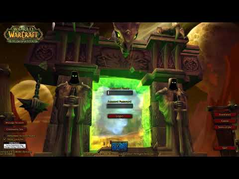 World of Warcraft: The Burning Crusade Login Screen