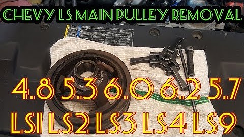 How to remove any LS crank pulley,removing an LS harmonic balancer, how to remove main pulley on LS