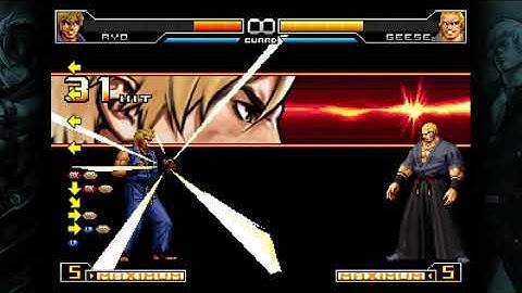 KOF2002UM Performing the Ryuko Ranbu Destroy with Ryo