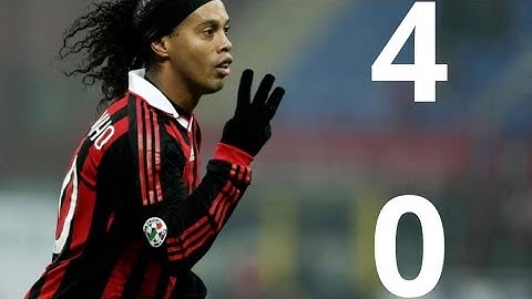 LA MIGLIOR PARTITA DI RONALDINHO AL MILAN| Milan-Siena 4-0 2010