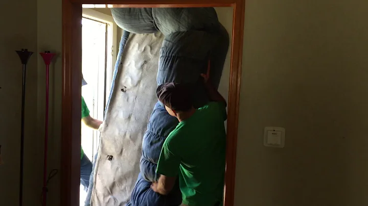 Moving a couch in a tight area