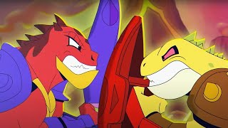 Dinosaur Battle | AKEDO: Ultimate Arcade Warriors | WildBrain - Cartoon Super Heroes