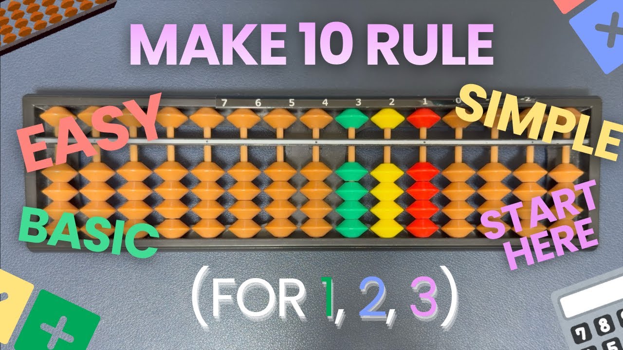 Make 10 Magic! ✨ Abacus Trick for 1, 2 & 3