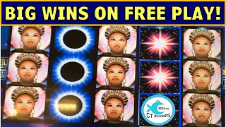 BIG WINS ON FREE SLOT PLAY! SHAMAN'S MAGIC SLOT MACHINE FOR THE WIN! RETRIGGERS GALORE ON WILD WOLF screenshot 2