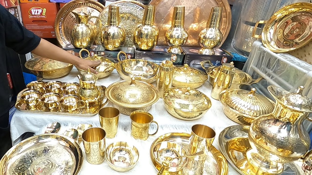 অরিজিনাল🔥গুজরাটি কাঁসার থালা বাটি সেট। kasar plate price in bangladesh