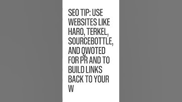 SEO TIP: Link Building and PR
