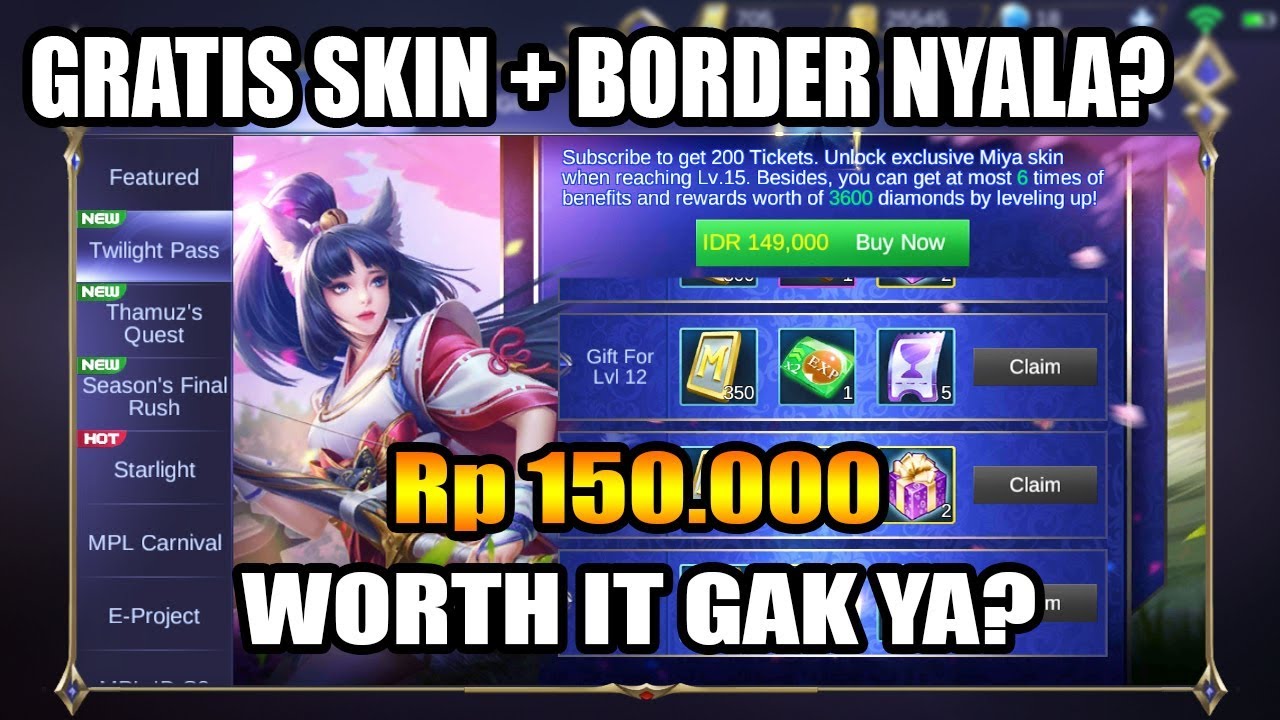 APA ITU TWILIGHT PASS? WORTH IT GA YA?? - Mobile Legends Indonesia - YouTube