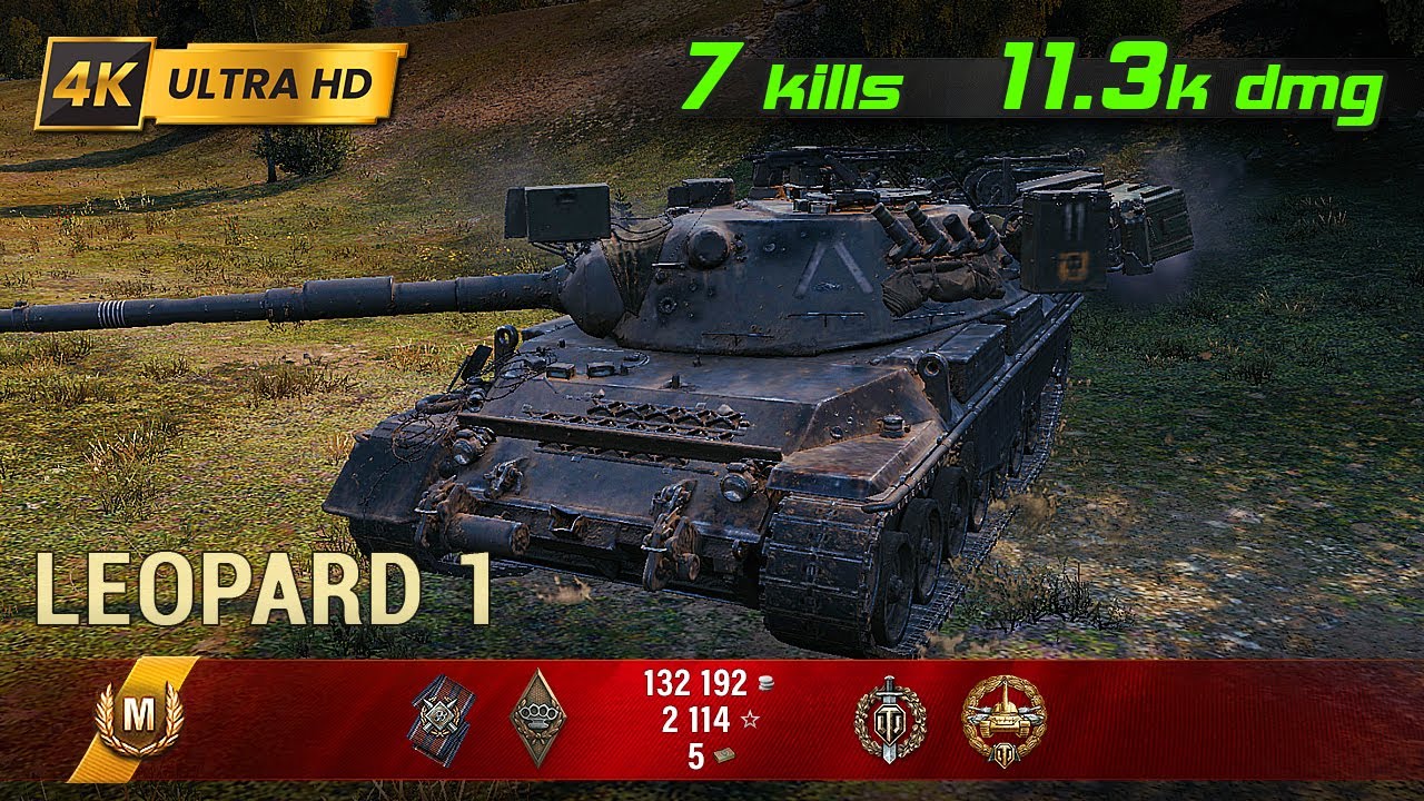 Leopard 1 š„ 7 Kills 113k Damage š„ Wot Replay 183 Youtube