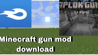 Minecraft bedrock gun mod find it in google just read in the description