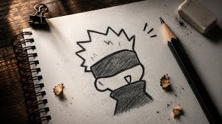 Easy to draw chibi gojo satoru | step by step tutorial