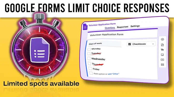 How to Set Choice Limits Google Forms! Watch Now for Time-Saving Tips!