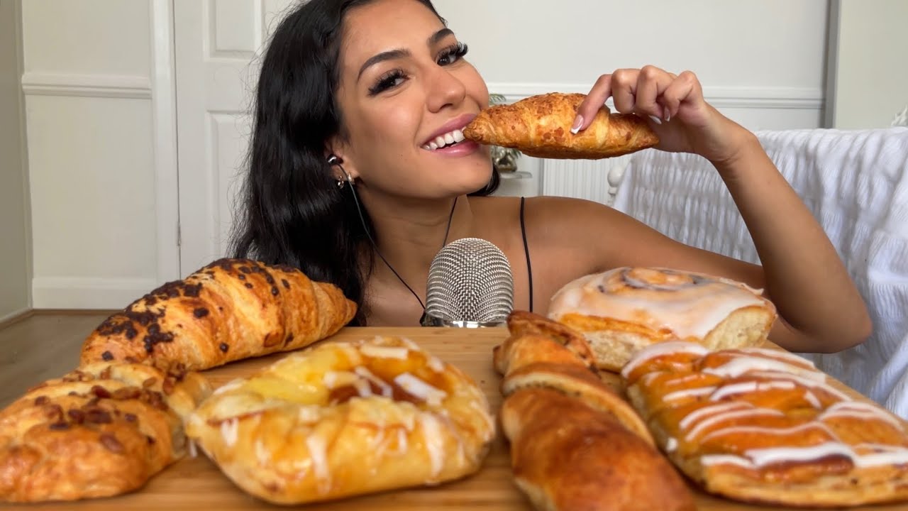 ASMR PASTRIES (CROISSANTS, DANISH PASTRIES, CINNAMON BUN) *Kitone ASMR*