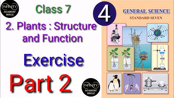 Ch2 P2 Plant : Structure and Function 7th Science chapter 2 Part 2 Exercise state board answers easy
