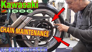 KAWASAKI Z1000 [2010] DO-IT-YOURSELF CHAIN MAINTENANCE: LUBE  + TENSIONING. SOO EASY !!