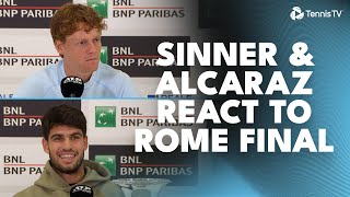 Jannik Sinner & Carlos Alcaraz React To Their Rome 2025 Final! 🎙️