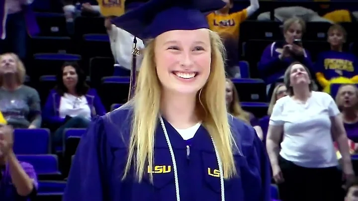 LSU women's basketball player Emily Ward honored a...