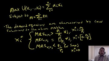 Utility Maximization with N-goods Example #4: Perfect Subsitutes