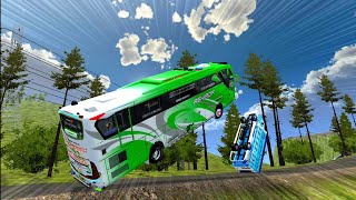 Bus ASYROF mengamuk di jalan sempit gas poll gila-gilaan | game BUSSID + basuri screenshot 4