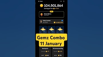 Gemz Daily Combo Today 11 January Daily Combo Today #gemz #combo #airdrop
