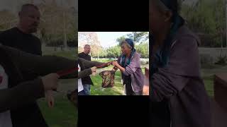 Purse snatch protection.  One hand on the purse strap, the other on the weapon inside your purse.