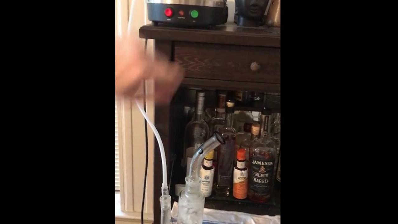 Volcano Vaporizer + Ice Water Bong Setup