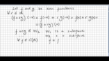 Linear Algebra 133, Direct Sum