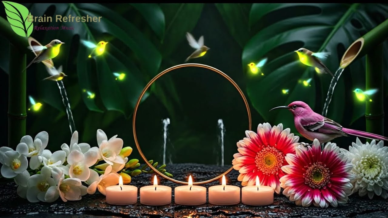 ✨“Deep Relaxation For Peaceful Night Ambience|Relaxing Water Sounds, Candle Light,and Nature Vibes”🌿