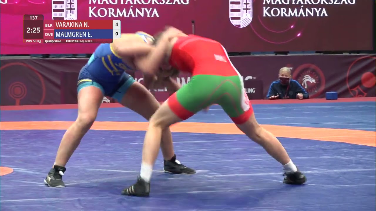 Qual. WW - 50 kg: N. VARAKINA (BLR) v. E. MALMGREN (SWE)