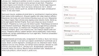 How to Show PHP Sticky Contact Form using CSS