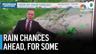 Rain chances for some in Boston area Wednesday, then sunny stretch