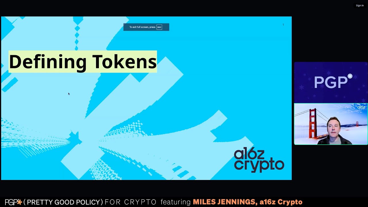 Miles Jennings, a16z Crypto: Crypto Token Taxonomy