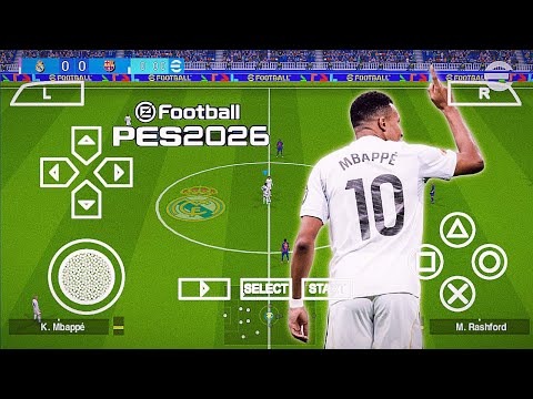 تحديث انتقالات EFootball PES 2026 PPSSPP نسخة لايت وجوه جديدة وأطقم أندية كاميرا PS5 