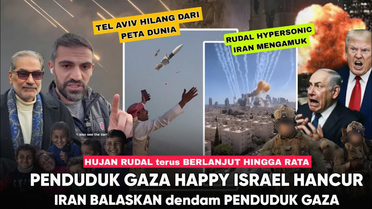 Palestina Puas ISRAEL Hancur ! Rudal IRAN Terus Hujani Tel Aviv” IRAN Menolak Damai dengan AS-ISRAEL