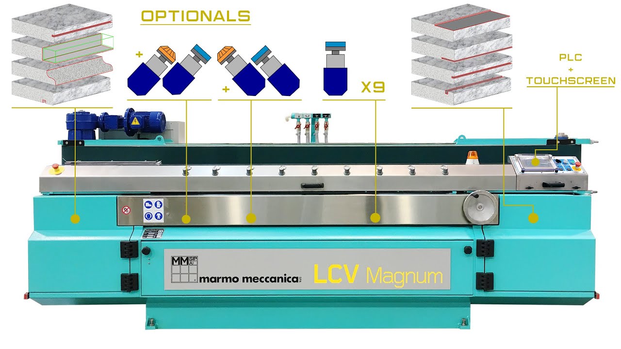 MARMOMECCANICA LCV M-V/O DİKEY ALIN PAH CİLA MAKİNESİ